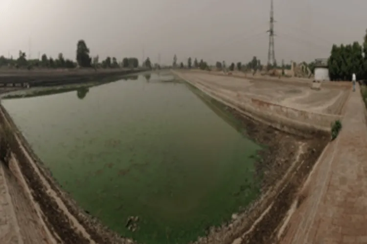 reservoir of dirty water